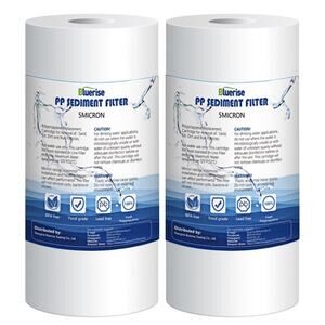 BLUERISE 5 Micron 10" x 4.5" Wire Wound Whole House Water Filter Replacements X2